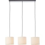 Brilliant Teddy Hanglamp Metaal Textiel Beige | Geschikt voor 3x E27